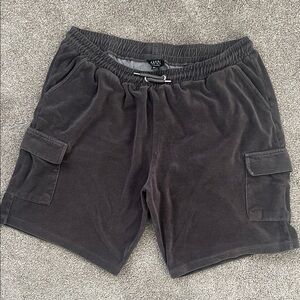 boohooMAN Dark Gray Cargo Sweat Shorts for Men